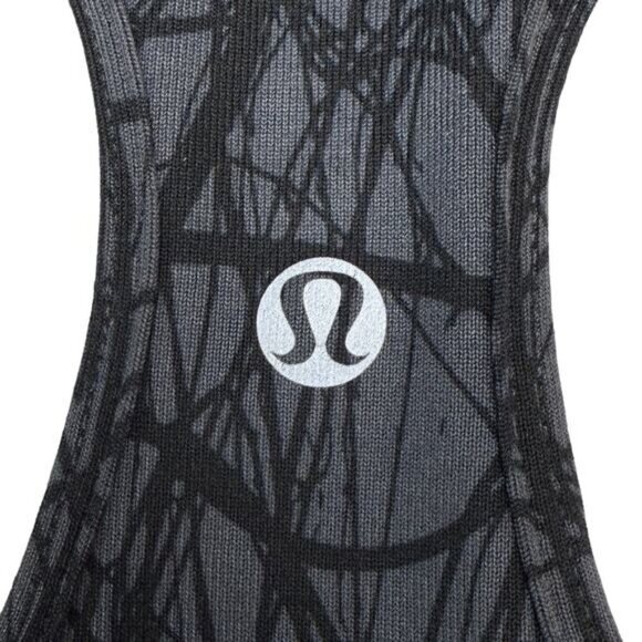 LULULEMON Cool Racerback Size 2 Coal Ground Nesting Black Bird - Picture 4 of 4